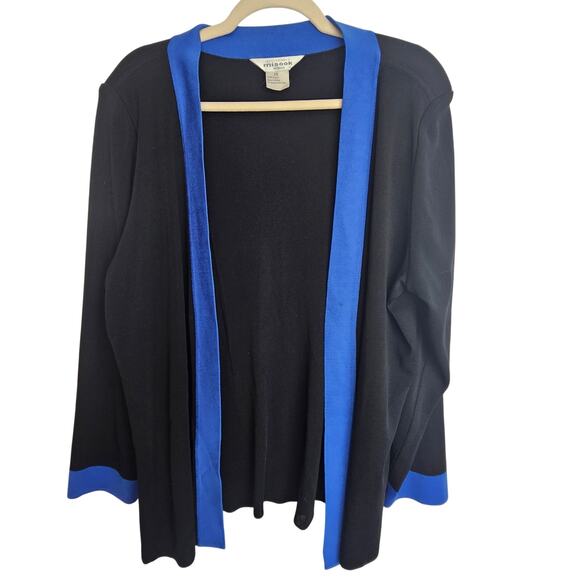 Exclusively Misook Cardigan Women 1X Open Front Career Dressy Classic Minimalist - Picture 1 of 8